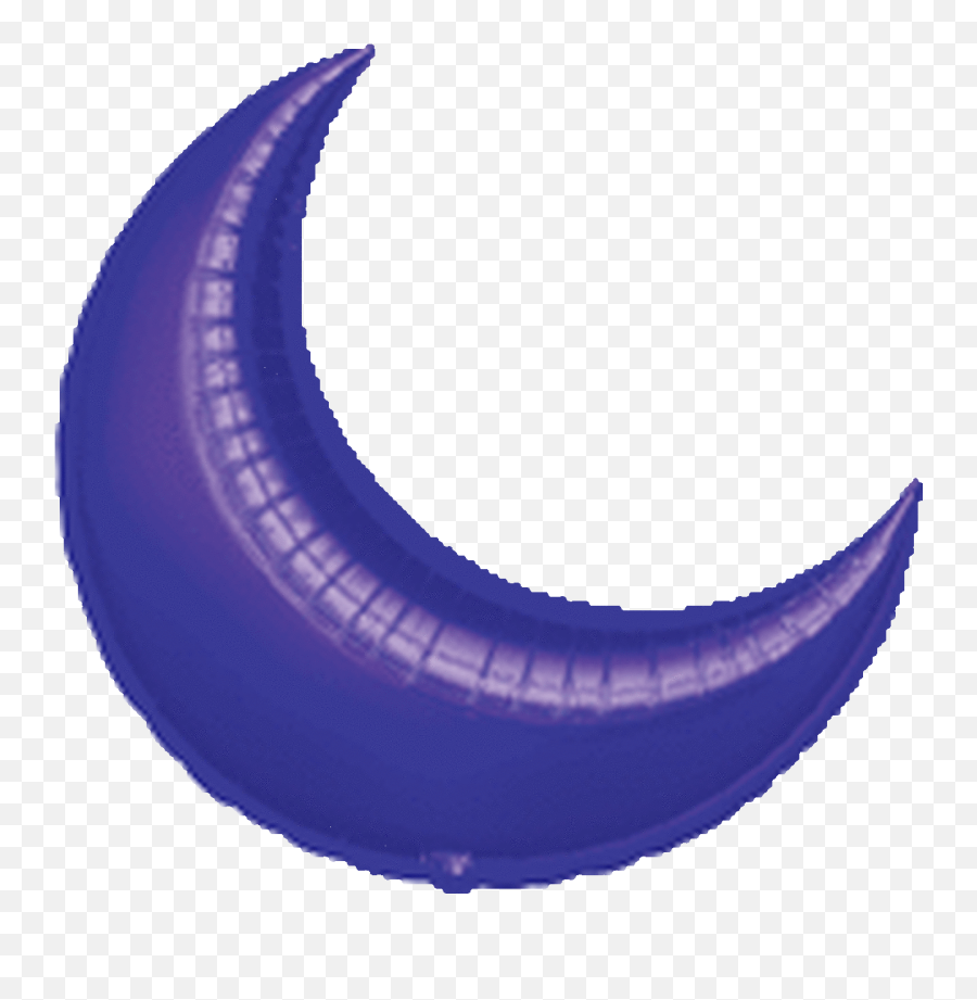 26a Crescent Moon Purple - Balloon Emoji,Crescent Moon Emoji