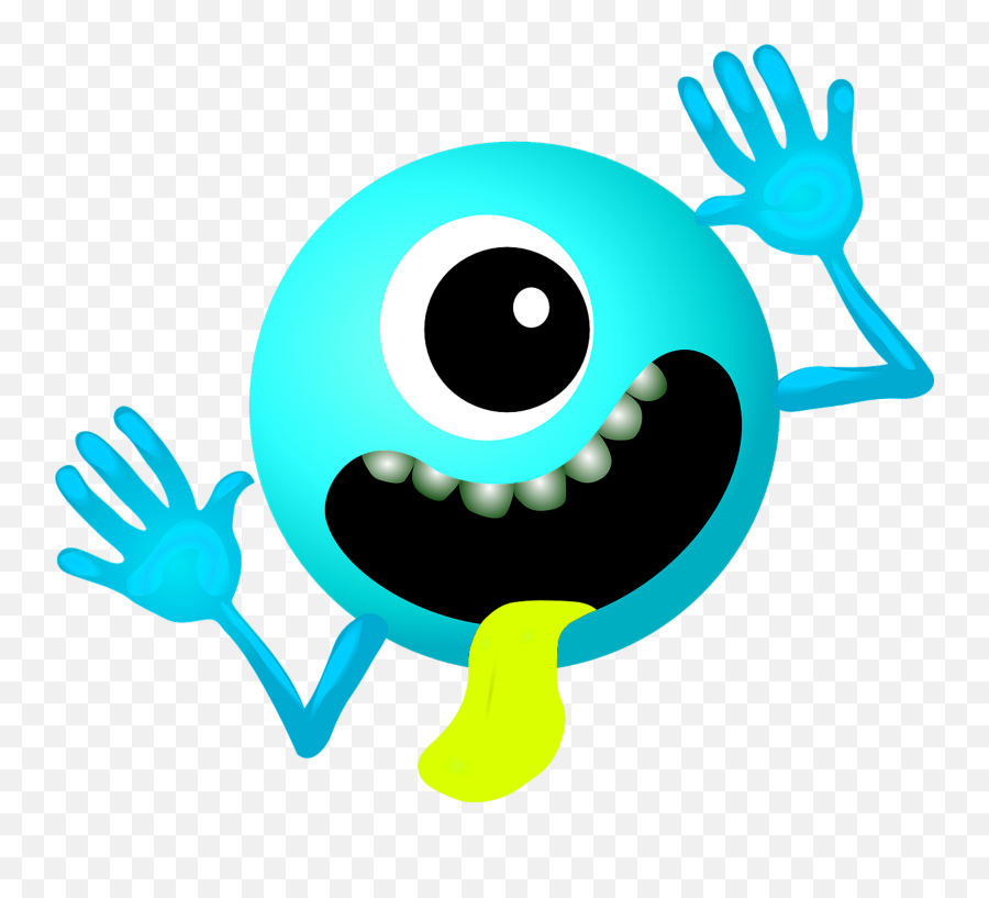 Blue Monster Smiley Face Image - Galaxy Don T Panic Emoji,Emoticon Faces