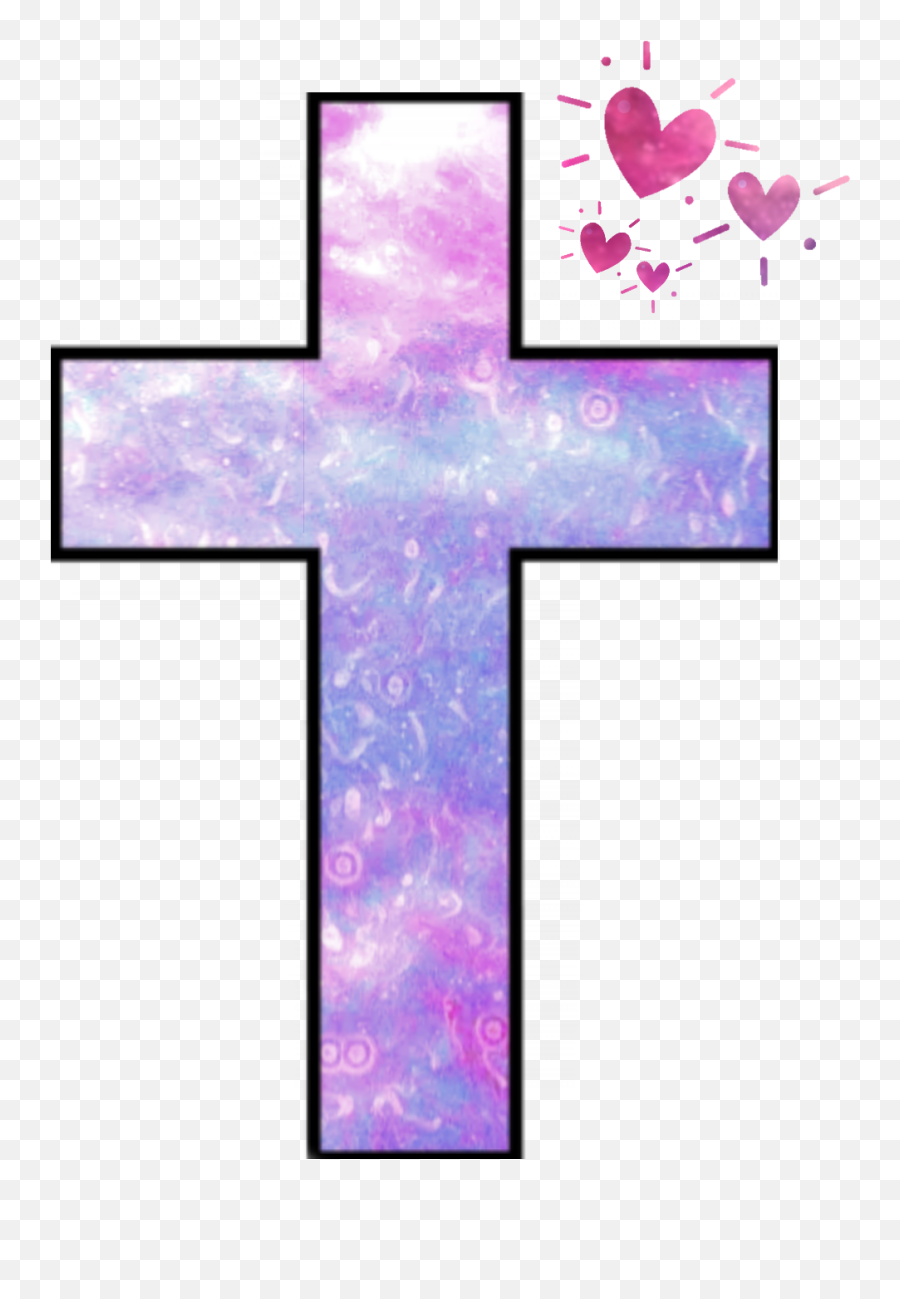 Jesus Cruz Rosa Galaxy - Cross Emoji,Cruz Emoji