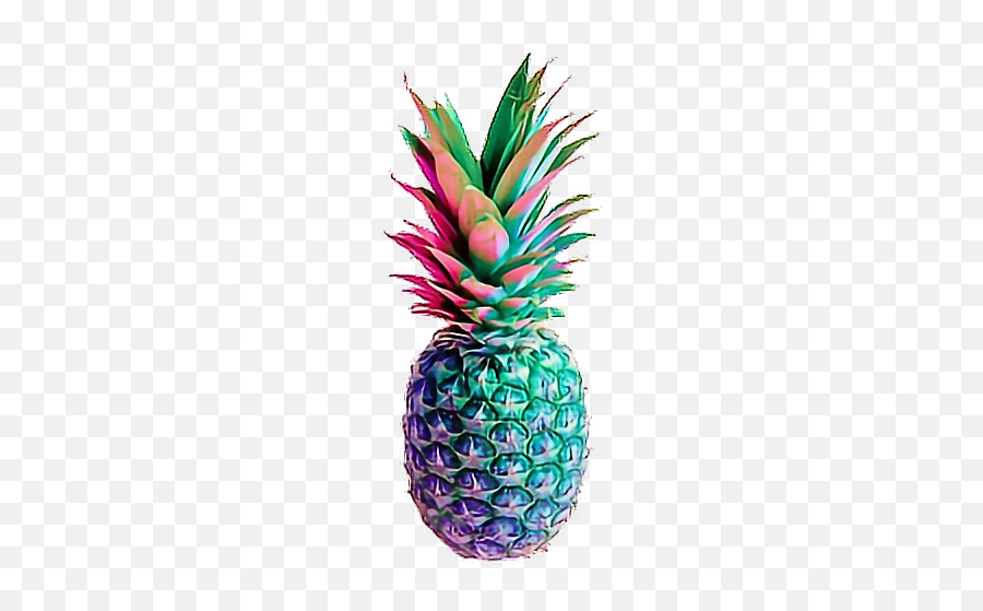 Pineapple Colorful Rainbow Food Fruit Holographic Vapor - Pineapple Colorful Emoji,Pineapple Emoji
