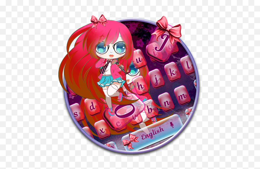 Cute Kawaii Girl Keyboard - Cartoon Emoji,Kawaii Keyboard Emojis