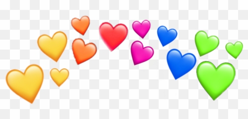 Rainbow Tecza Heart Sticker - Vertical Emoji,Rainbow Heart Emojis ...