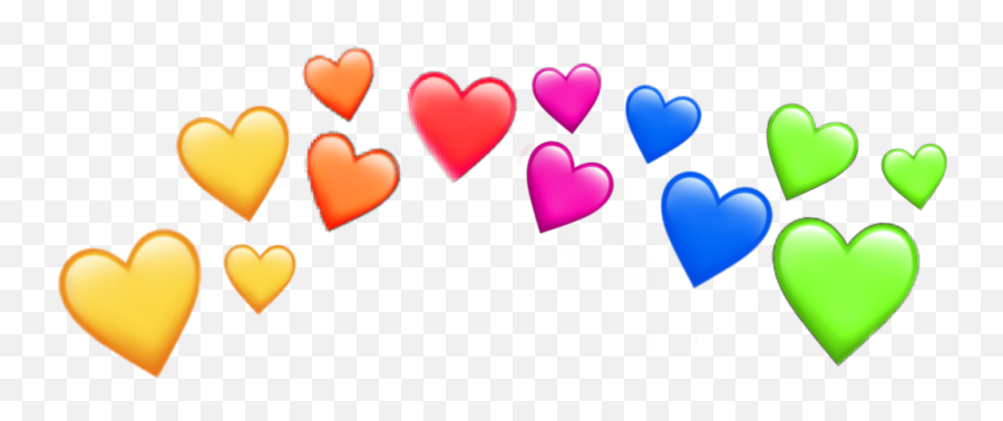 Heartcrown - Rainbow Heart Emoji,Rainbow Heart Emoji