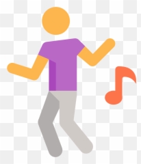 Man Or Woman Standing - Dance Icon With Color Emoji