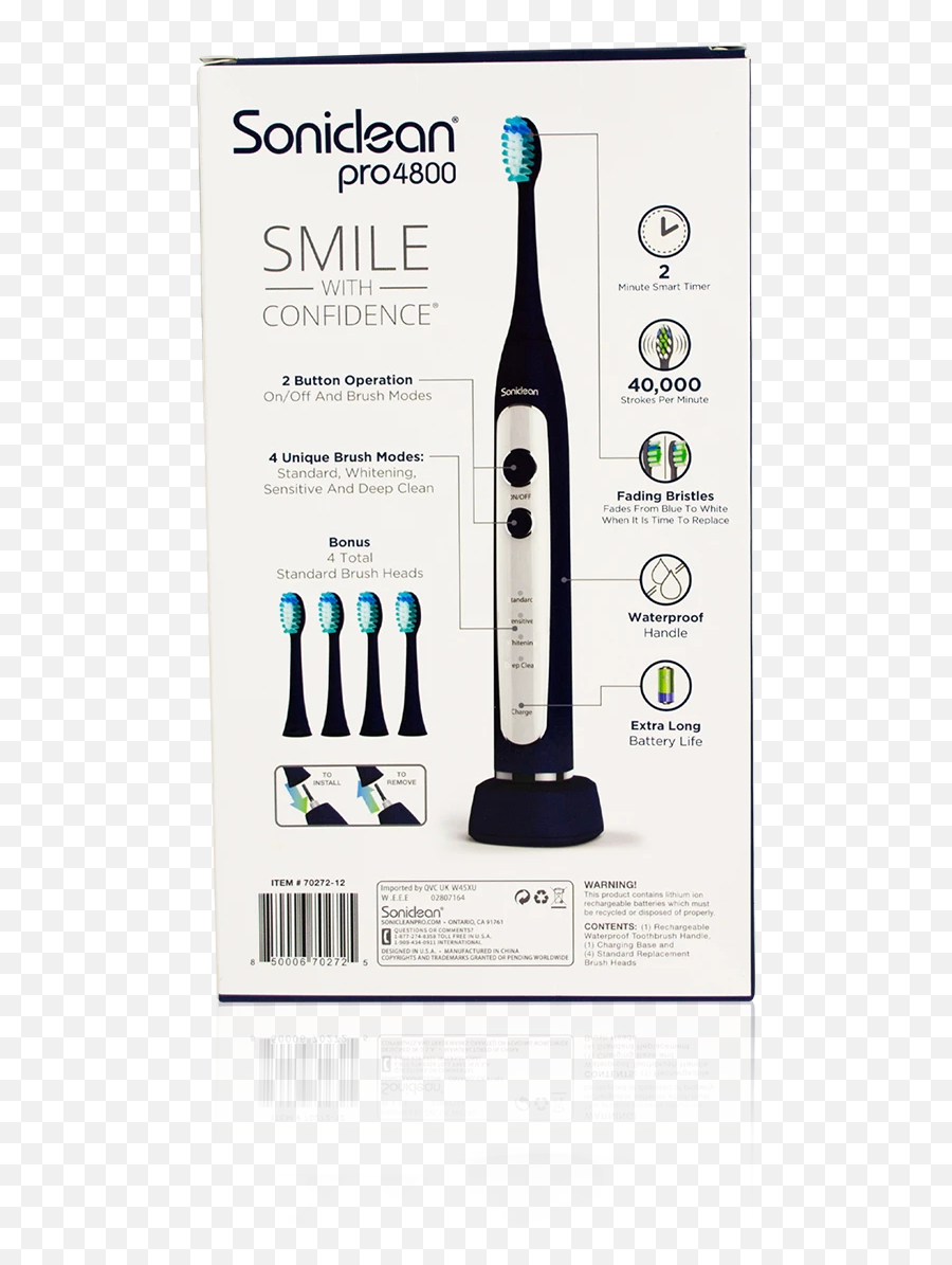 Soniclean Pro 4800 Rechargeable Toothbrush 12 Brush Heads Emoji,Mallet Emoji