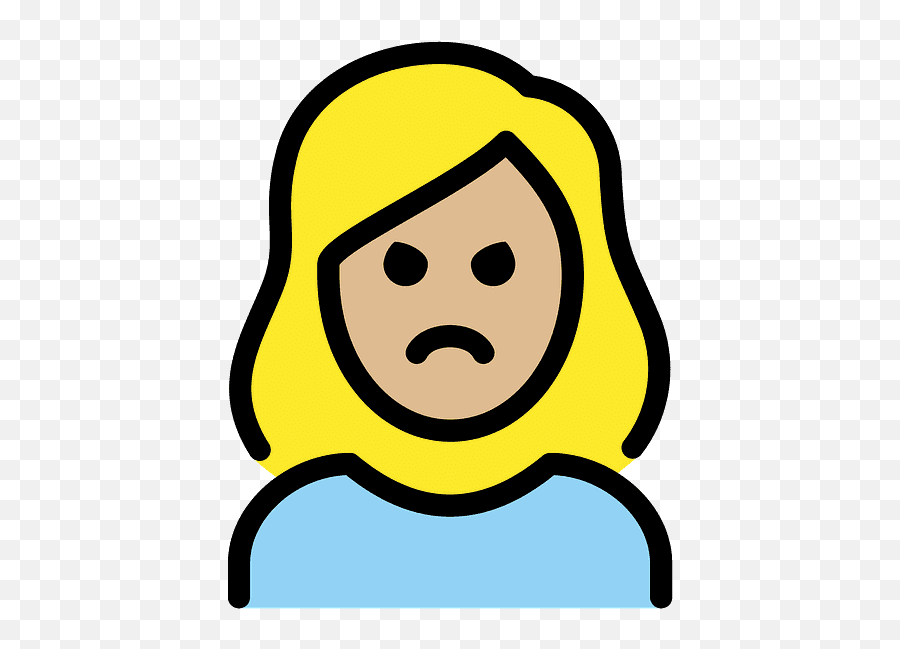 Woman Pouting Emoji Clipart - Emoji,Pouting Emoji