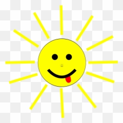 Smiling Cartoon Sun Vector Clip Art - Funny Faces Of Emoji