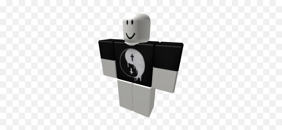 Yin Yang Gothic Cross Printed T - Im A Spy Roblox Emoji,Goth Emojis