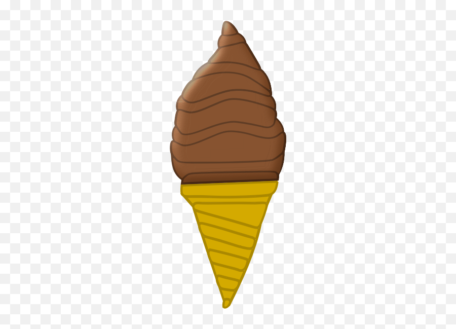 Image Of Chocolate Ice Cream In Cone - Ice Cream Cone Emoji,Emoji Ice Cream Cake