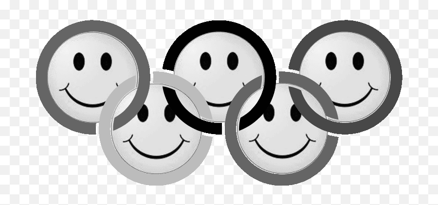 Smiley Olympics Gray - Olympic Rings Emoji,Emoticon Face Meanings