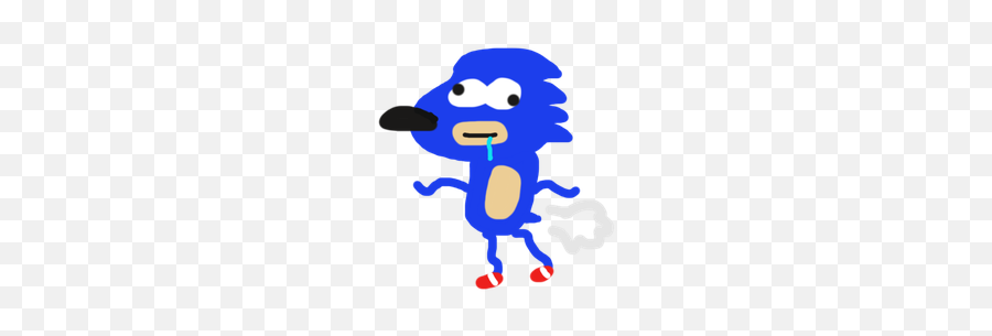 Sanic Drawing Poorly Drawn Picture - Sanic Animation Emoji,Sanic Emoji