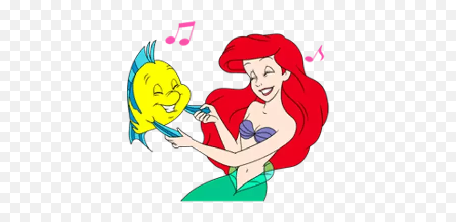 The Little Mermaid Stickers For Whatsapp - Cartoon Emoji,The Little Mermaid Emoji
