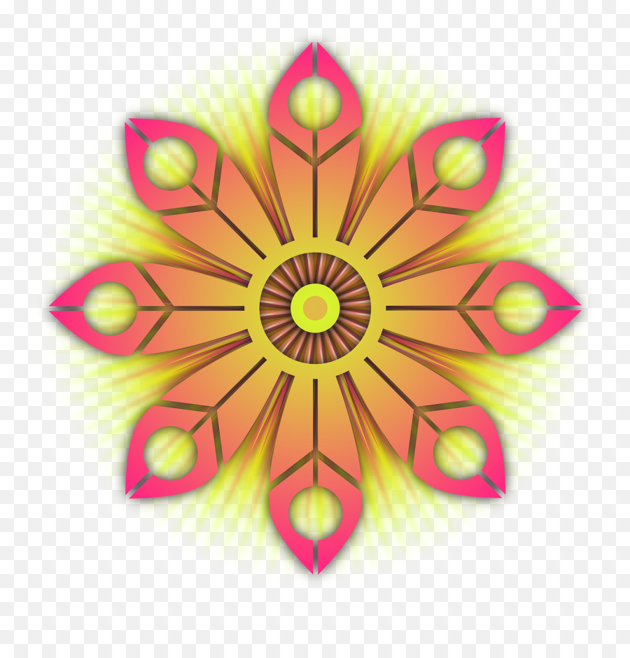 Colorful Flower Free Vector Graphics - Sunburst Logo Emoji,Emoticon Throwing Sparkles