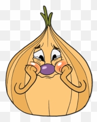 Ollie Bulb - Cuphead The Root Pack Onion Emoji,Onion Emoji