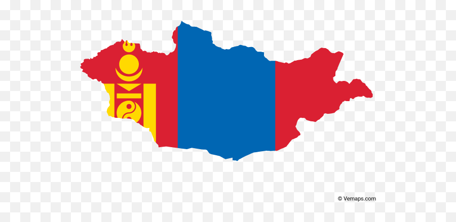 Flag Map Of Mongolia Map Vector Vector Free Map - Mongolia Map Vector Emoji,Argentina Flag Emoji