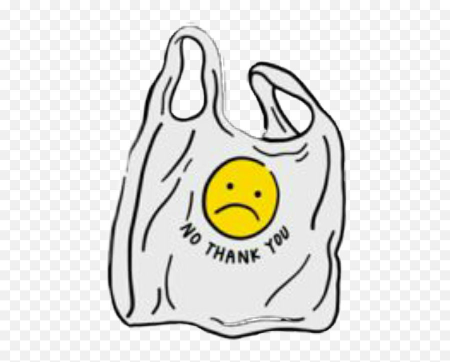 Bag Sad Earth Planets Plastic Aesthetic White - Say No To Plastic Bags Sticker Emoji,Emoji Book Bags