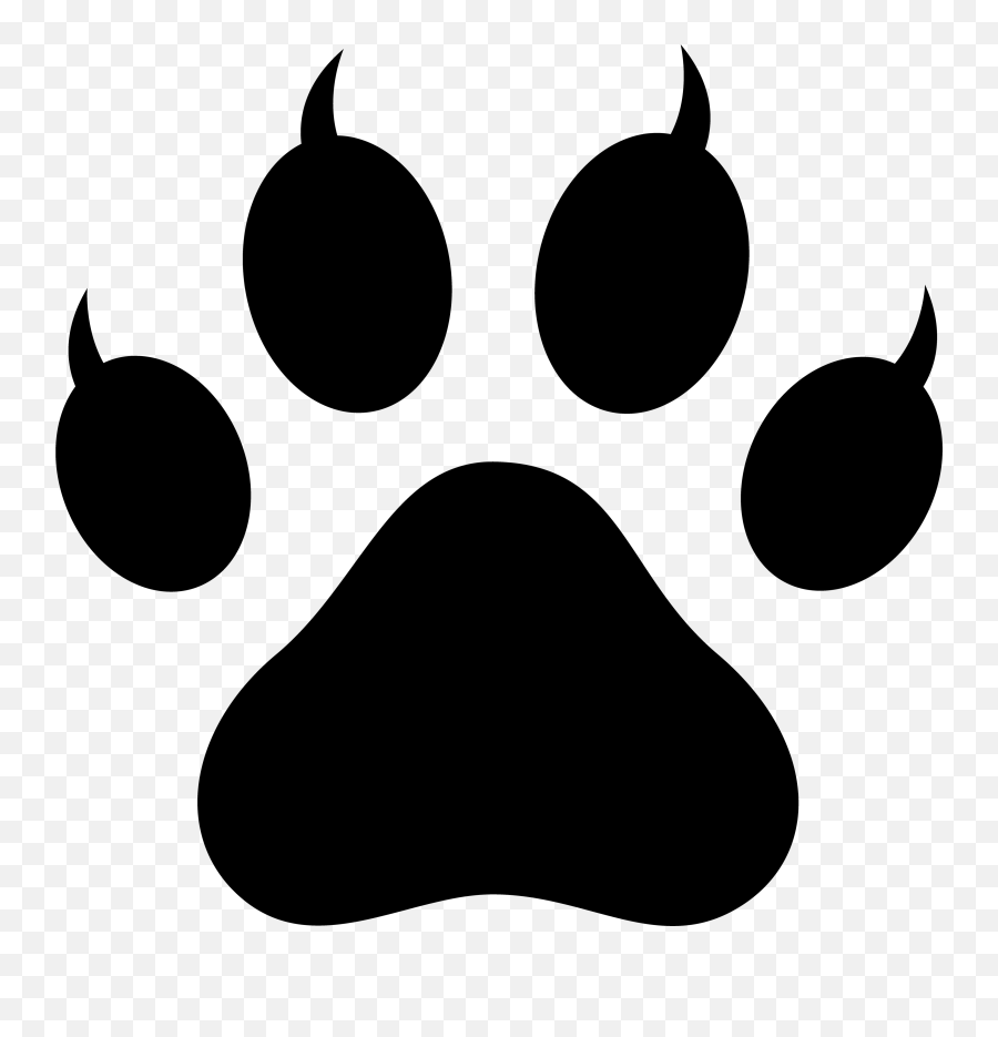 Dog Cat Paw Tiger Clip Art - Cat Paw Print Clip Art Emoji,Paws Emoji