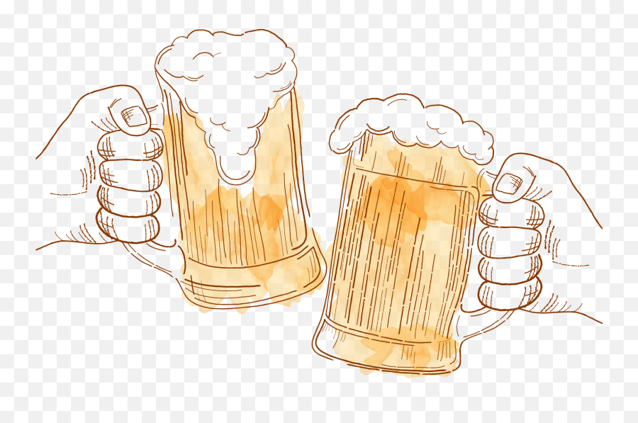 Download Cheers Oktoberfest Beer Cartoon Icon Free Frame - Beer Cheers Cartoon Png Emoji,Cheers Emoticon