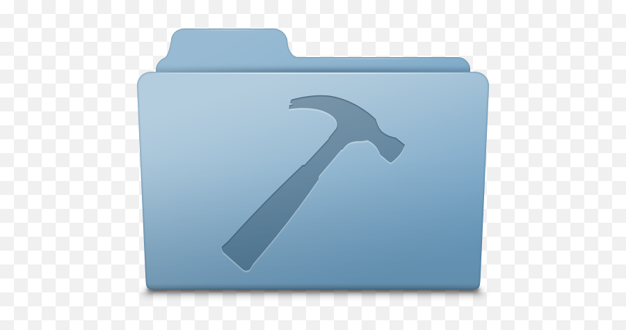 Developer Folder Blue Icon Smooth Leopard Iconset Mcdo - Dev Folder Icon Mac Emoji,Hammer And Wrench Emoji