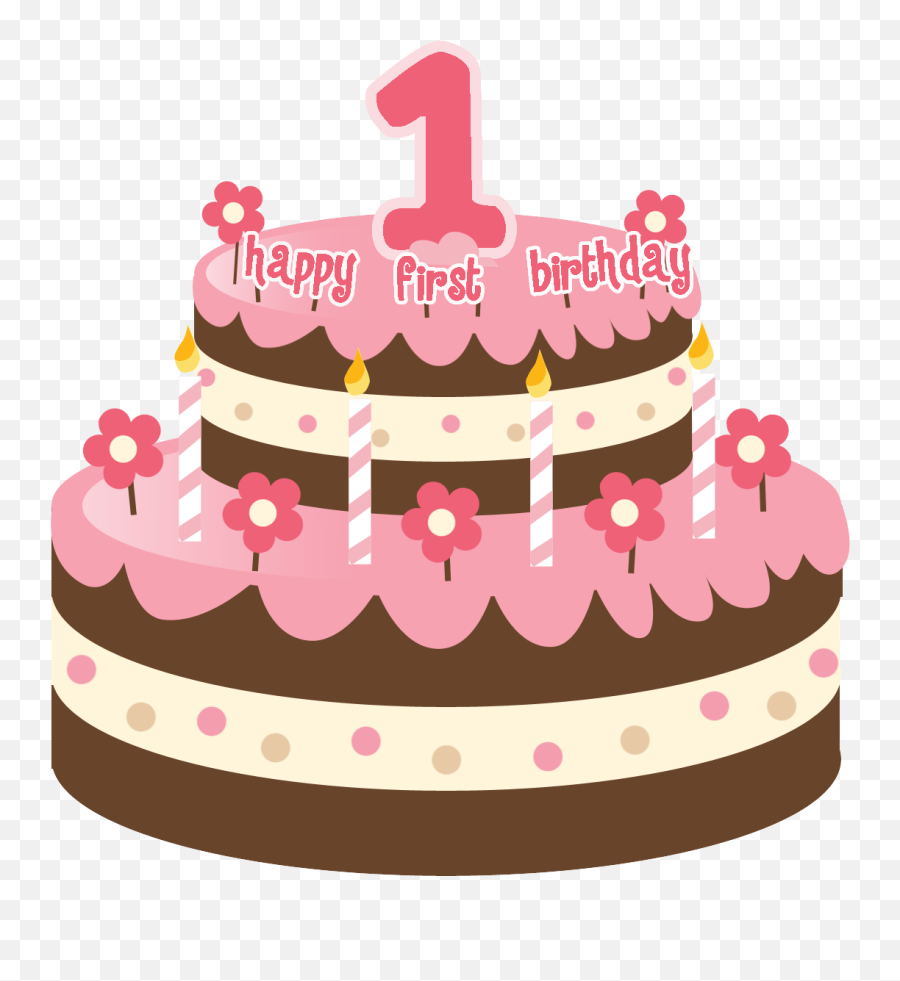 Library Of Birthday Cake Vector Library Png Png Files - 1st Birthday Cake Png Emoji,Cute Emoji Cakes