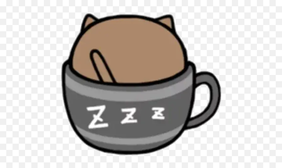 Coffee Cats Stickers For Whatsapp - Kawaii Sad Cat Cartoon Emoji,Cat And Zzz Emoji