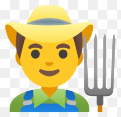 Man Farmer Emoji - Google Farmer Emoji,Farmer Emoji
