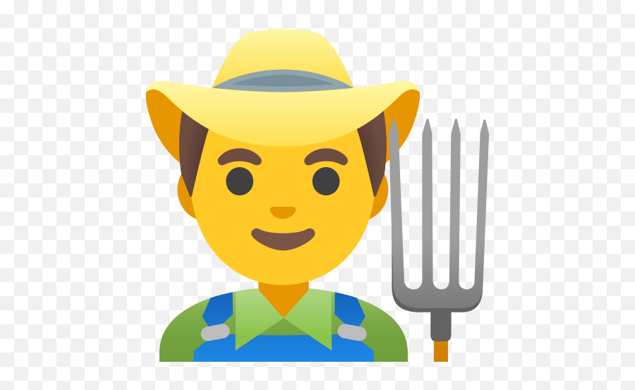 Man Farmer Emoji - Google Farmer Emoji,Farmer Emoji
