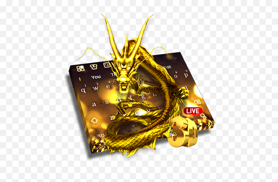 3d Live Gold Dragon Keyboard - Apps Op Google Play Mythical Creature Emoji,Pentacle Emoji