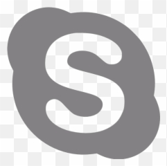 Gray Skype Icon - Black Transparent Logo Emoji
