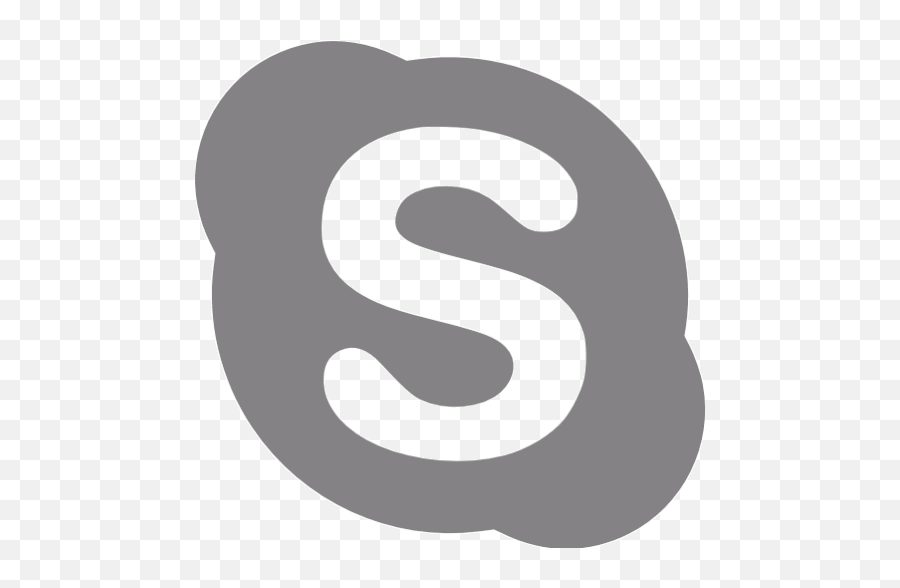 Gray Skype Icon - Black Transparent Skype Logo Emoji,Skype Emoticon List