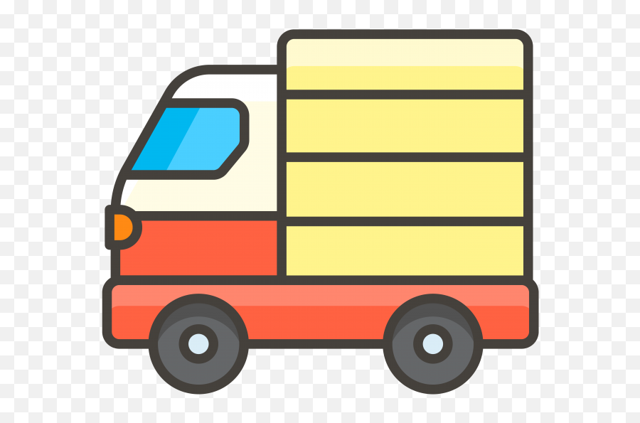 Delivery Truck Emoji Icon Transparent Cartoon - Delivery Van Emoji Png,Shipping Emoji