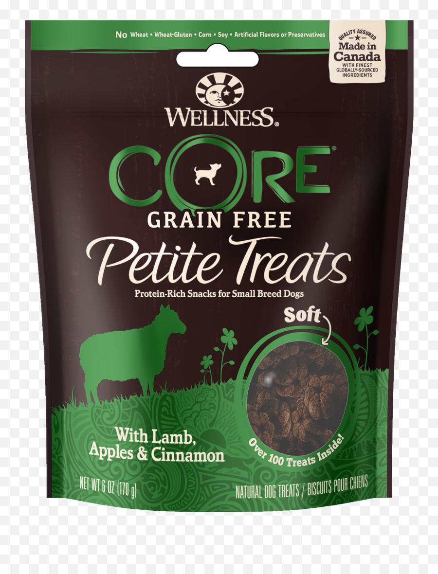 Wellness Petite Treats Natural Grain Free Small Breed Crunchy Dog Treats Lamb U0026 Apples 6 - Ounce Bag Wellness Petite Treats Emoji,Puppy Dog Eyes Emoticon