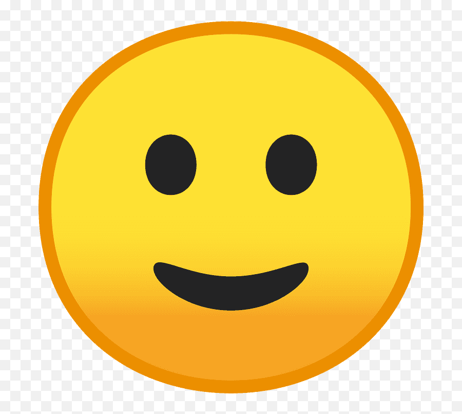 Slightly Smiling Face Emoji Clipart Free Download - Emoji Png,Emoticon With Halo