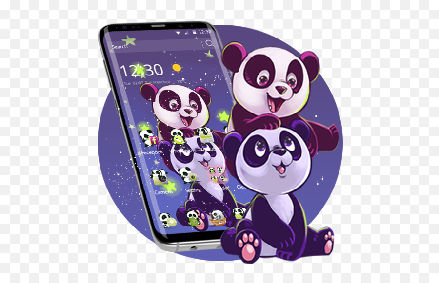 Sweet Panda Cartoon Theme On Google Play Reviews Stats - Anime Wallpaper Cute Panda Emoji,Panda Emoji Iphone