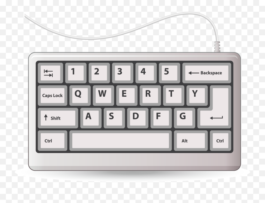 Free Computer Keyboard Clipart Black - Keyboard Clipart Black And White Emoji,How To Type Emoji On Pc