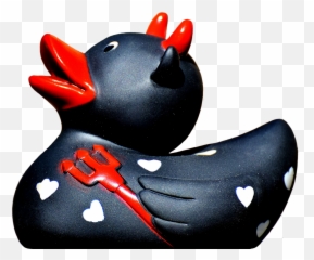 Quietscheente Devil Duck Rubber Cute - Devilduck Emoji