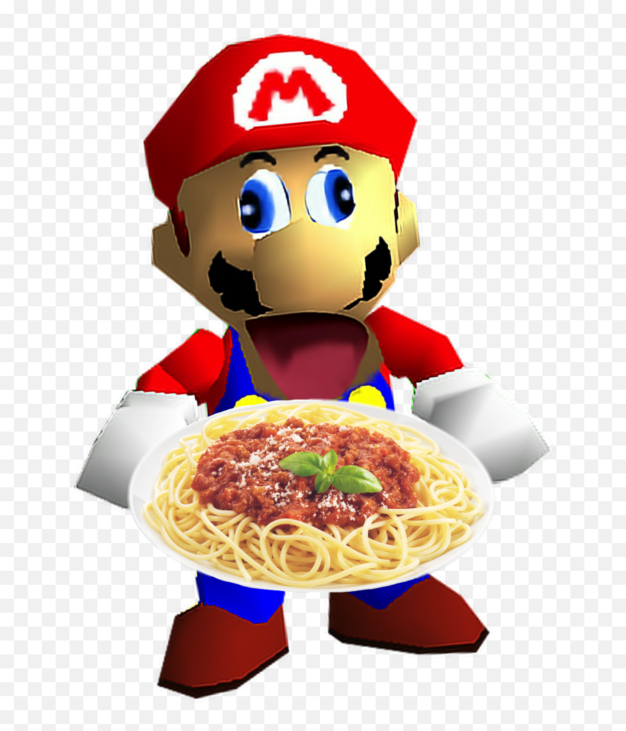 3 - Super Mario 64 Mario Emoji,Spaghetti Emoji