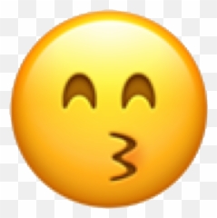 Emoji Emojicon Emote Face Emojiface Kiss Kissie Kissy - Transparent Relaxed