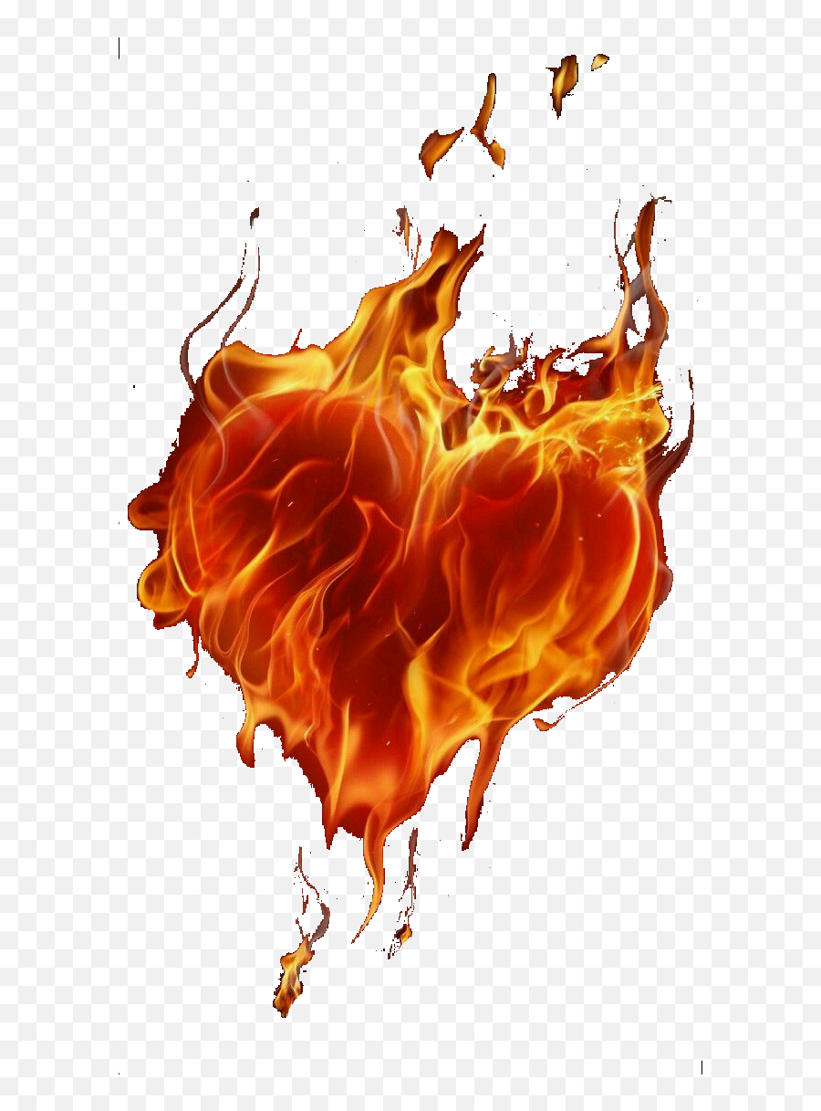 Flaming Heart - Heart On Fire Art Emoji,Flaming Emoji