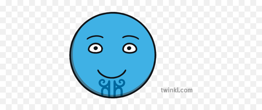 Smiley Face Scale 01 Emotions Happy Maori Moko Tattoo Ks1 - Maori Smiley Face Emoji,Scale Emoji