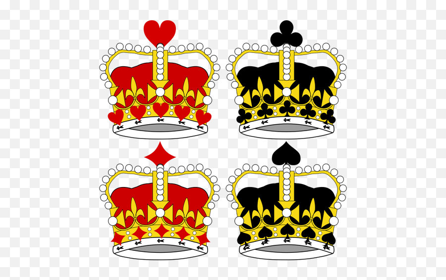 King Crowns Vector Illustration - Playing Cards Queens Crown Emoji,King Hat Emoji