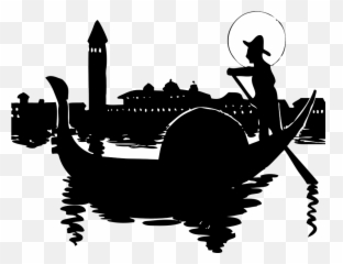 Gondolier Gondola Venice - Italy Clip Art Emoji,Boat Moon Emoji