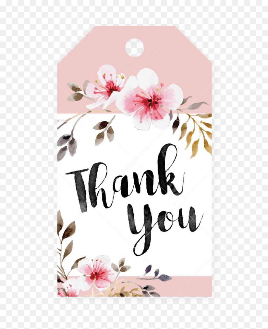 Blush Pink Floral Tag Printable Pdf - Pink Thank You For Coming Tag Emoji,Cherry Blossom Emoji