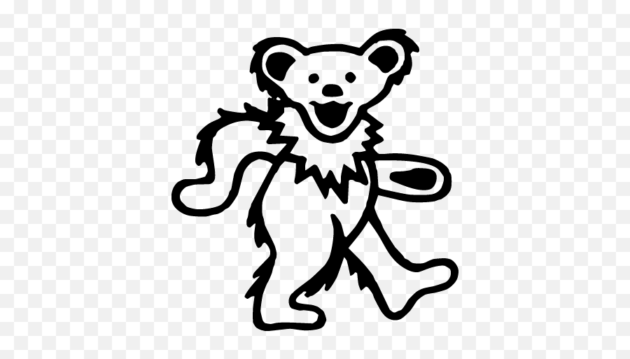 Grateful Dead Bear Coloring Pages - Grateful Dead Dancing Bear Emoji,Grateful Dead Emoji