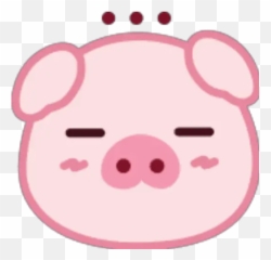 Lovely Pig Emoji - WhatsApp Clip Art