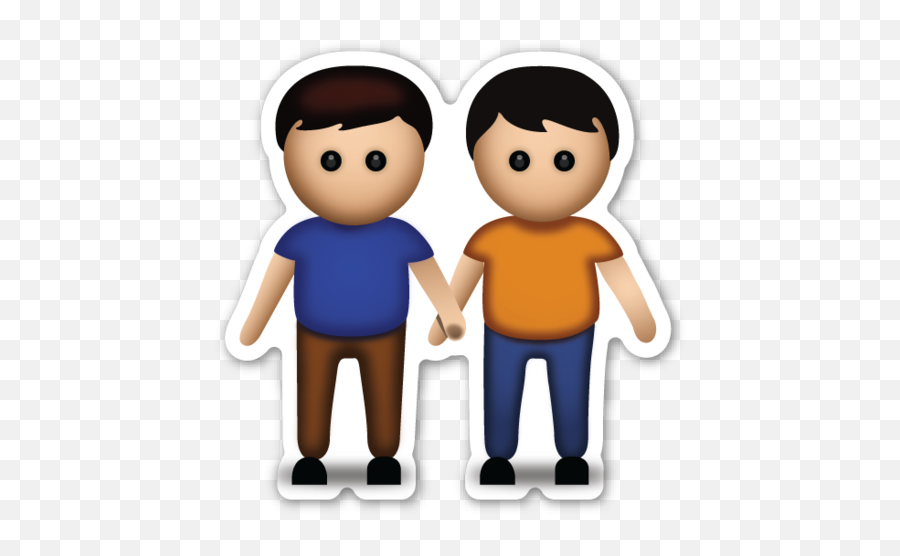 Two Men Holding Hands - Gay Couple Emoji,Gay Emoji