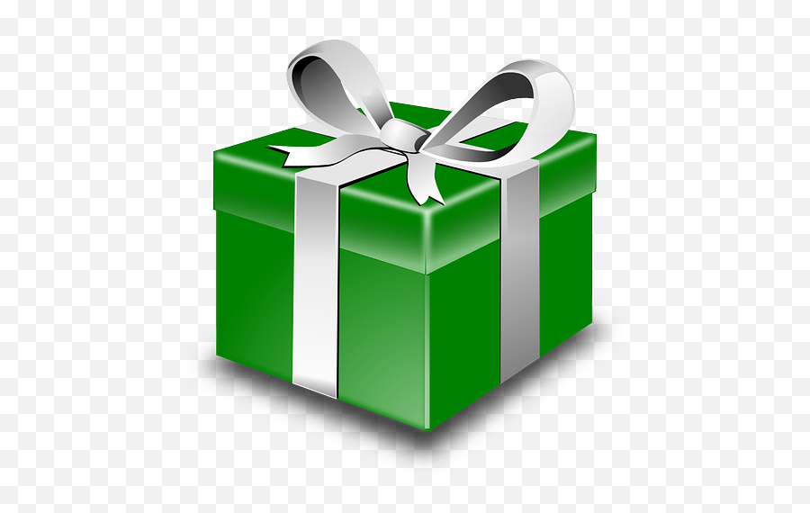 Present Gift Green Ribbon Christmas - Vector Christmas Gifts Png Emoji,Emoji Gift Ideas
