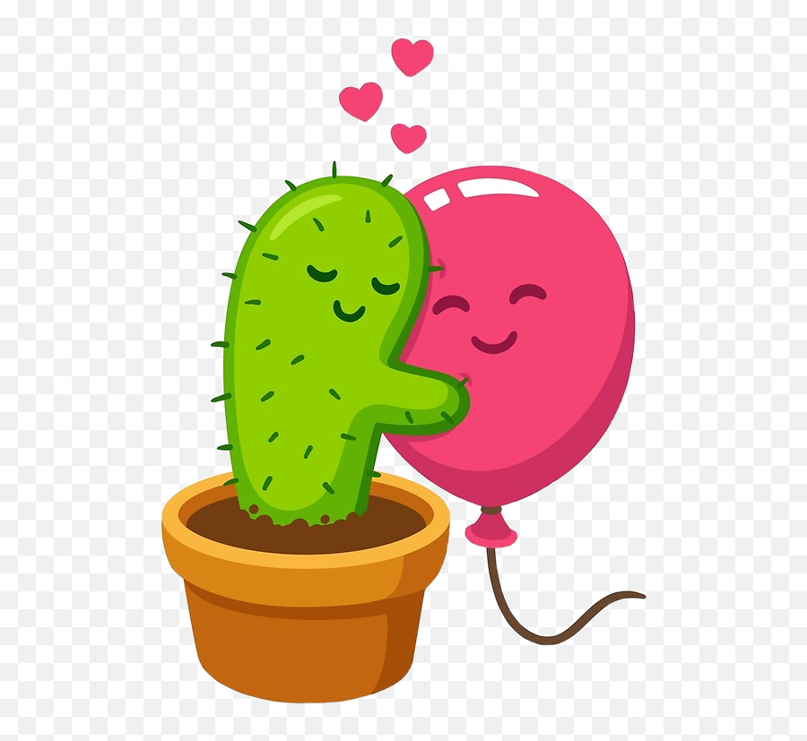 Cactus Balloon Hug Hugs Freetoedit - Cactus Hugs Balloon Emoji,Emoji For Hugs