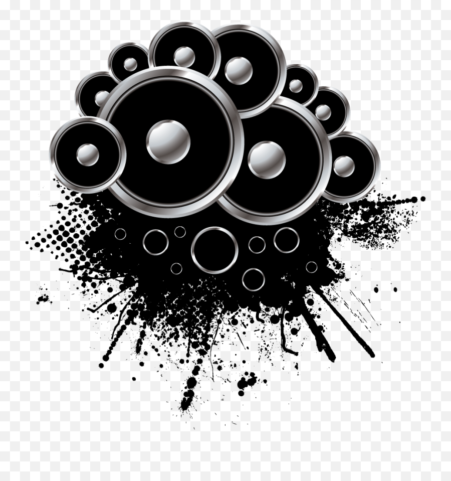 Speaker Speakers Grunge Grungeeffect Black Effects Effe - Speaker Vector Png Hd Emoji,Speakers Emoji
