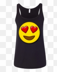Cute Heart Eyes Emoji Valentines Day - Sleeveless Shirt